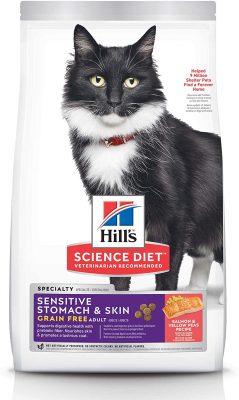 Hill's Science Diet Adult Dry Cat Food for Sensitive Stomach & Skin