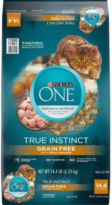 Purina ONE True Instinct Grain-Free High Protein, Natural Formula Adult Dry Cat Food