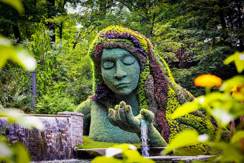 earth goddess shaped garden